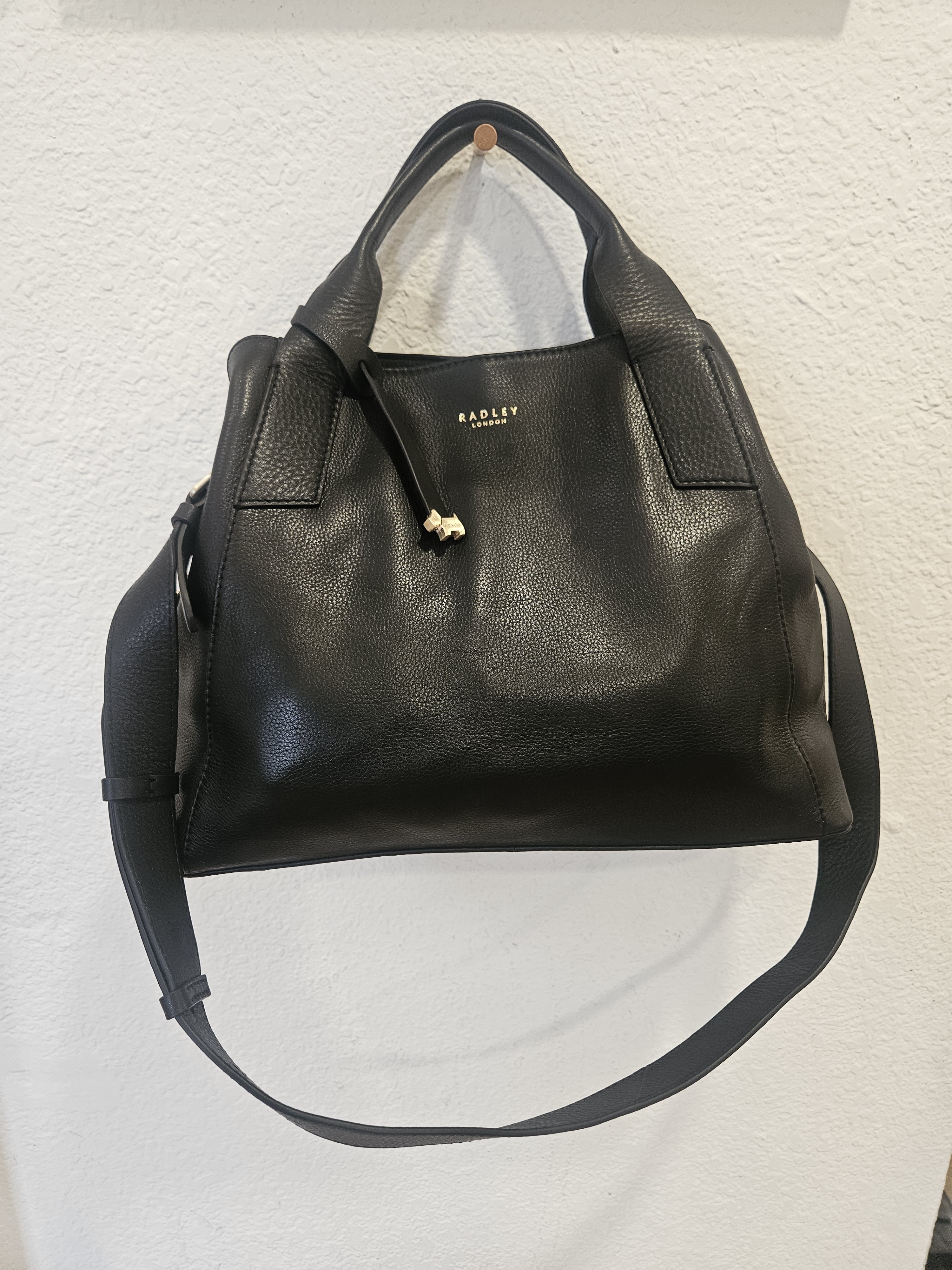 Radley London Baylis Road Medium Multiway Grab Bag Black Pebble Leather